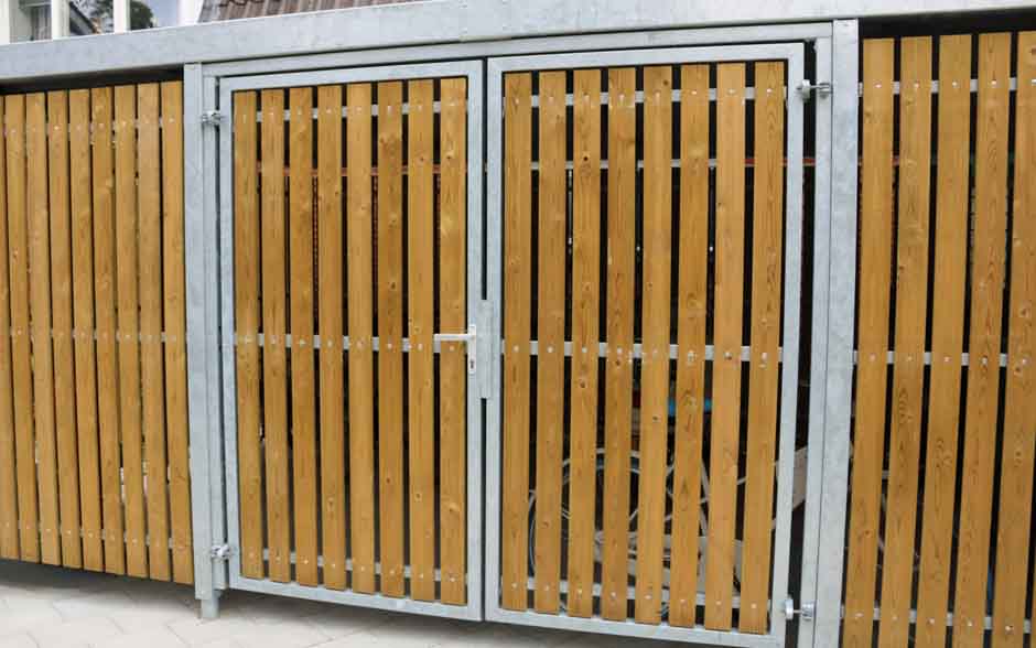 Paleto fietsenstalling gesloten hout