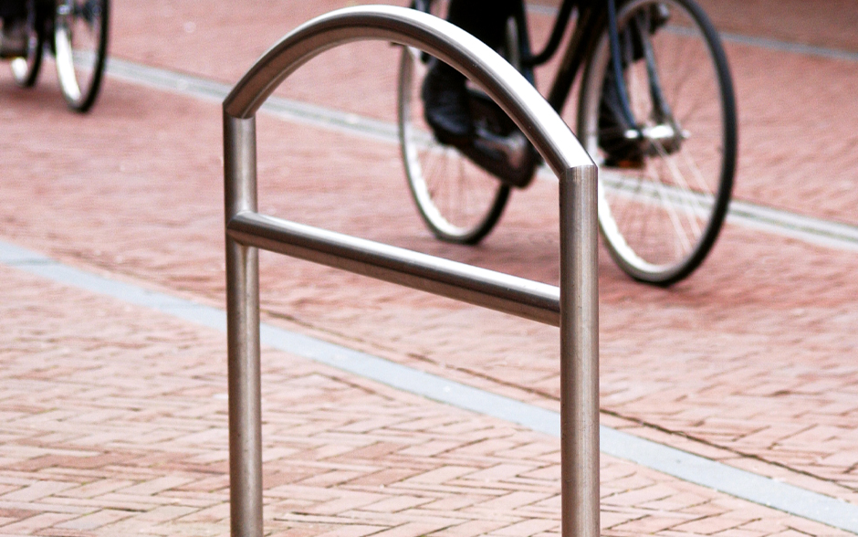 Arc fietsleunhek RVS met dwarsstang