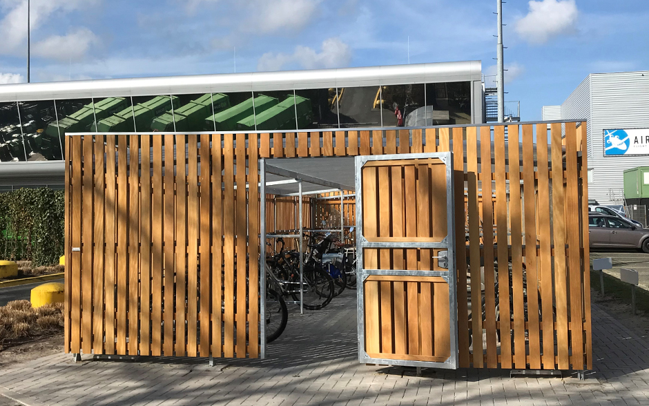 Deposito fietsenberging gesloten hout