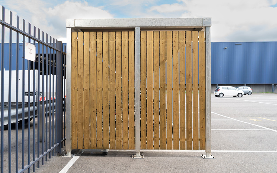 Paleto fietsenstalling open hout