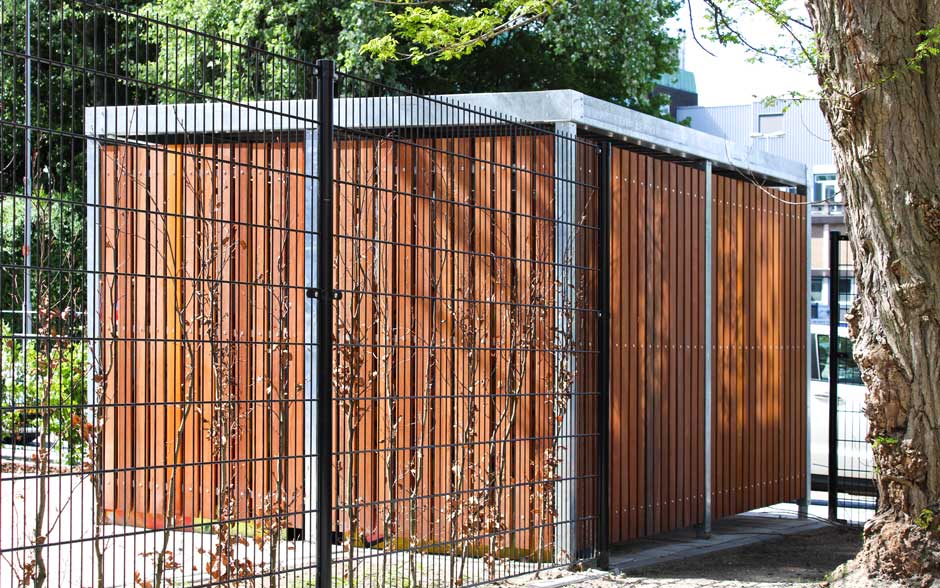 Paleto fietsenstalling gesloten hout