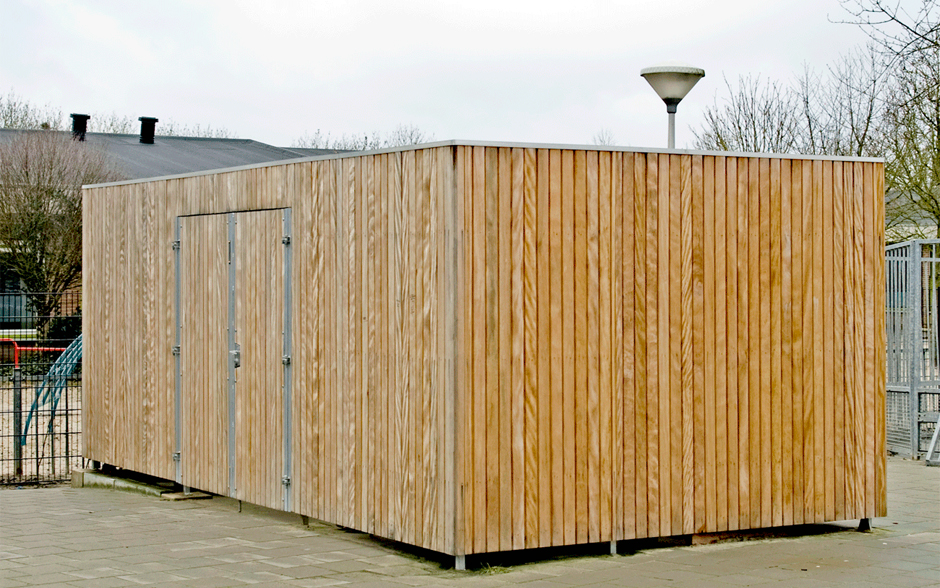 Deposito fietsenberging gesloten hout