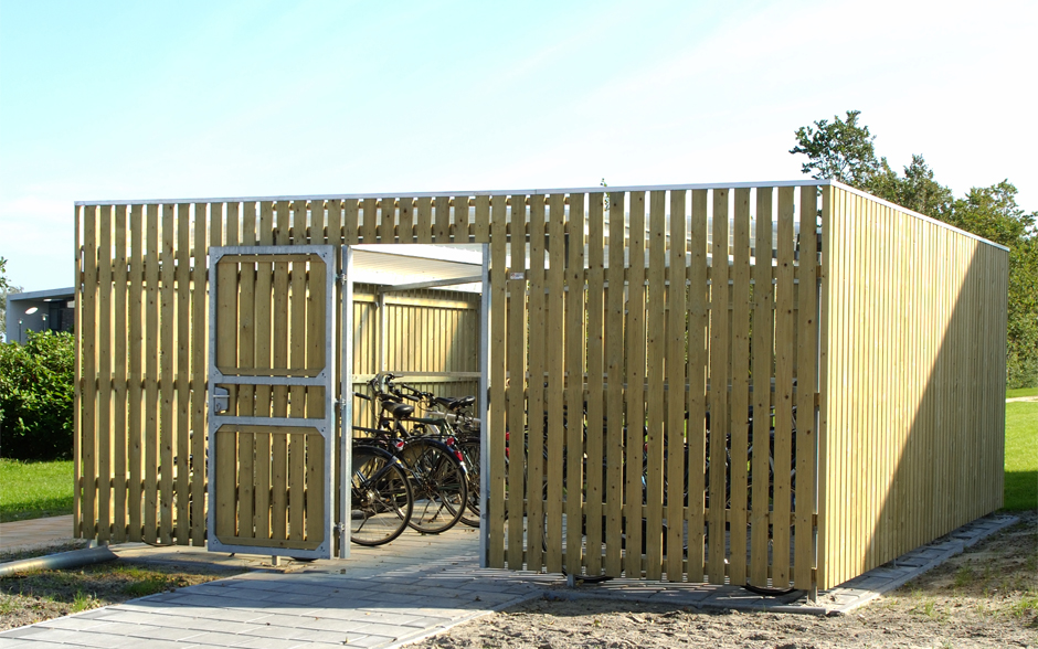 Deposito fietsenberging gesloten hout