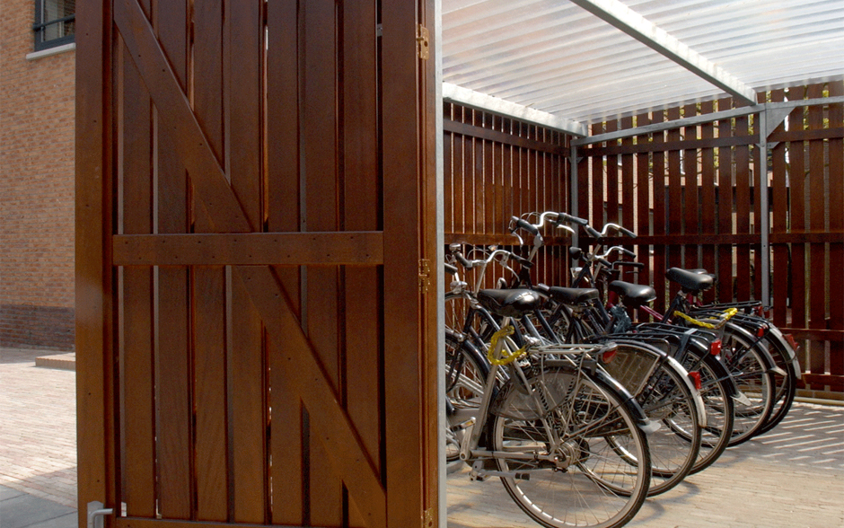 Deposito fietsenberging gesloten hout