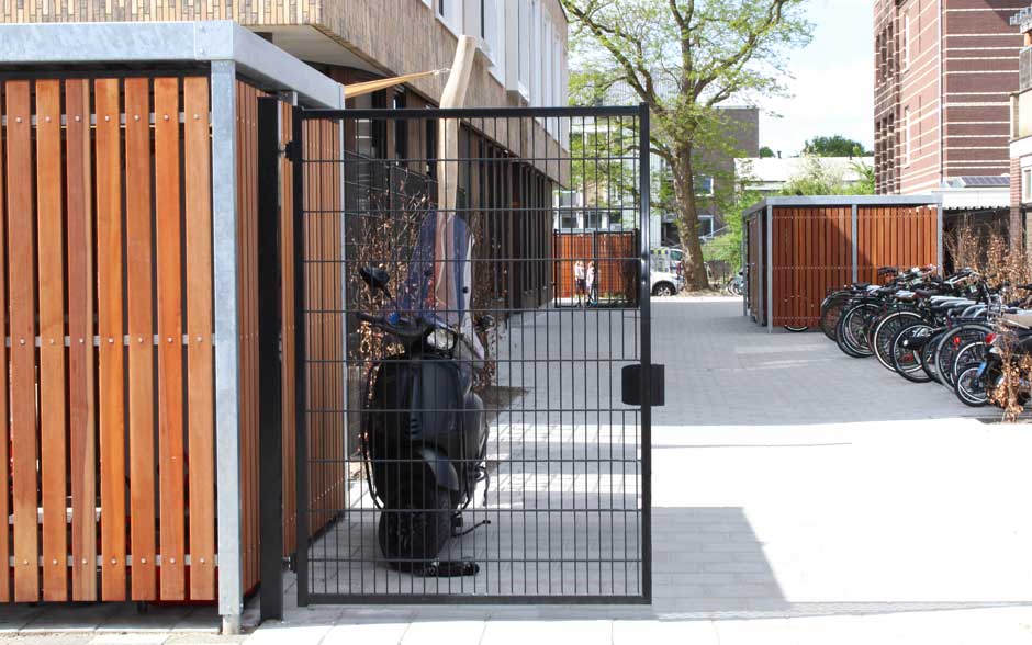 Paleto fietsenstalling gesloten hout