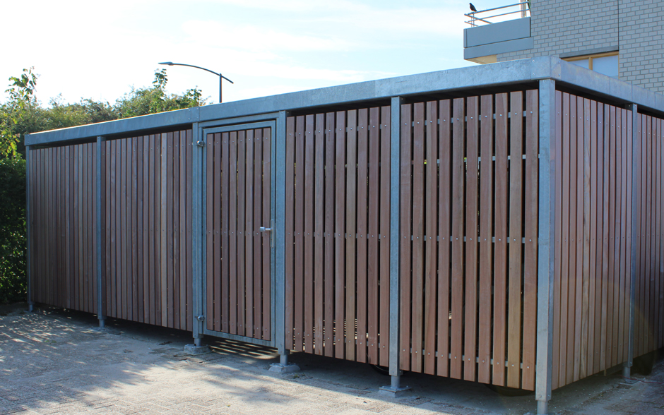 Paleto fietsenstalling gesloten hout