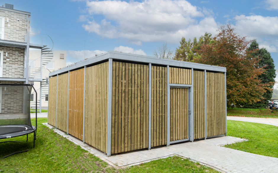 Paleto fietsenstalling gesloten hout