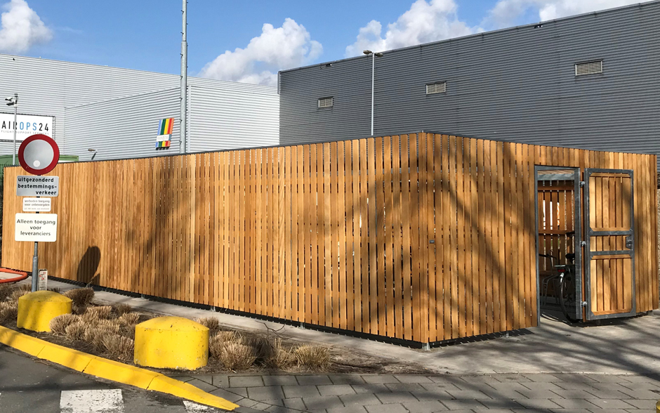 Deposito fietsenberging gesloten hout