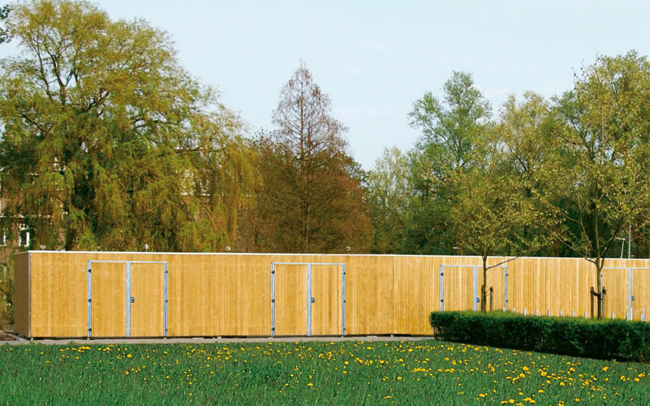 Deposito fietsenberging gesloten hout