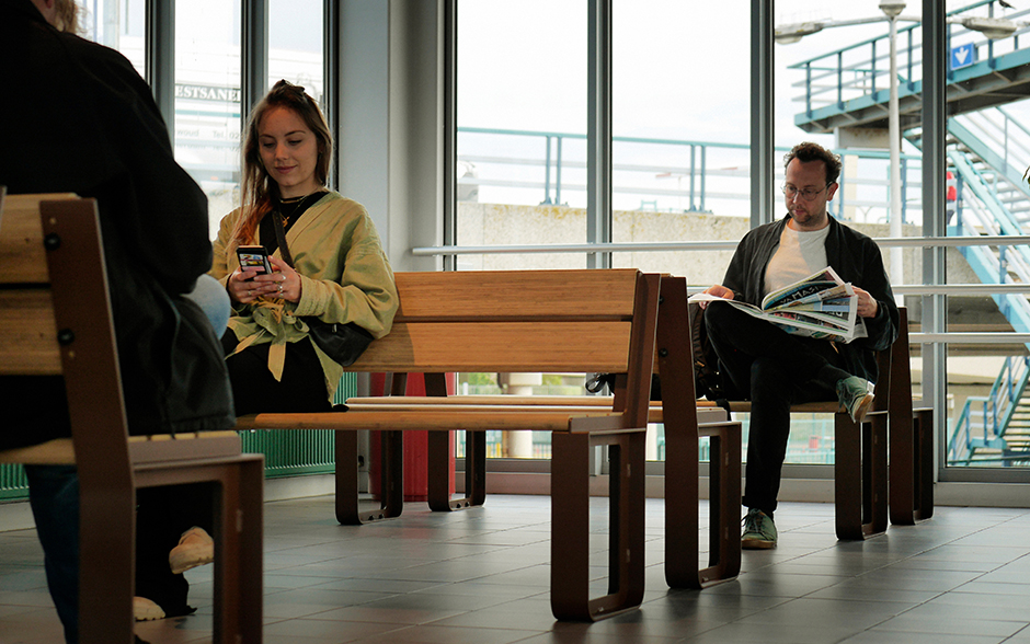Comfortabel wachten op de boot