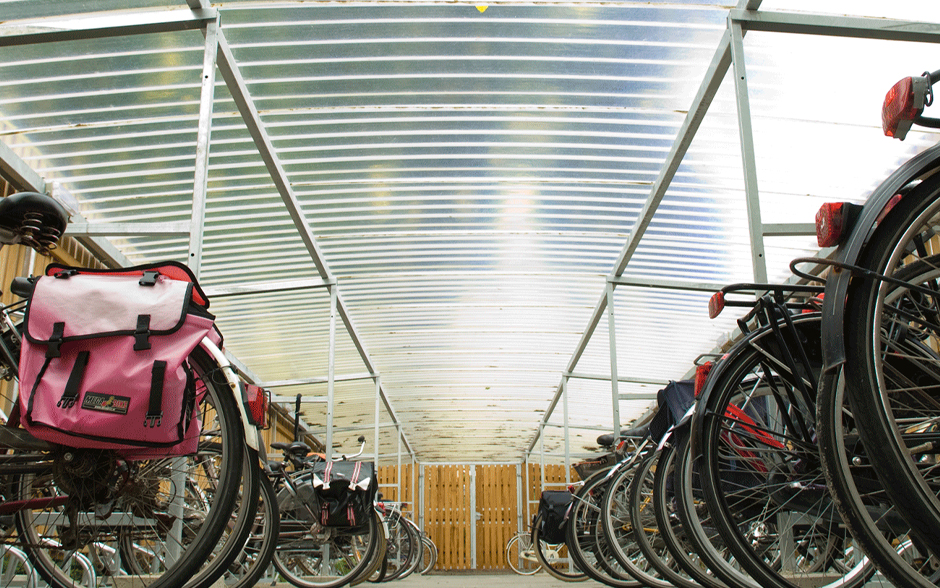Deposito fietsenberging gesloten hout