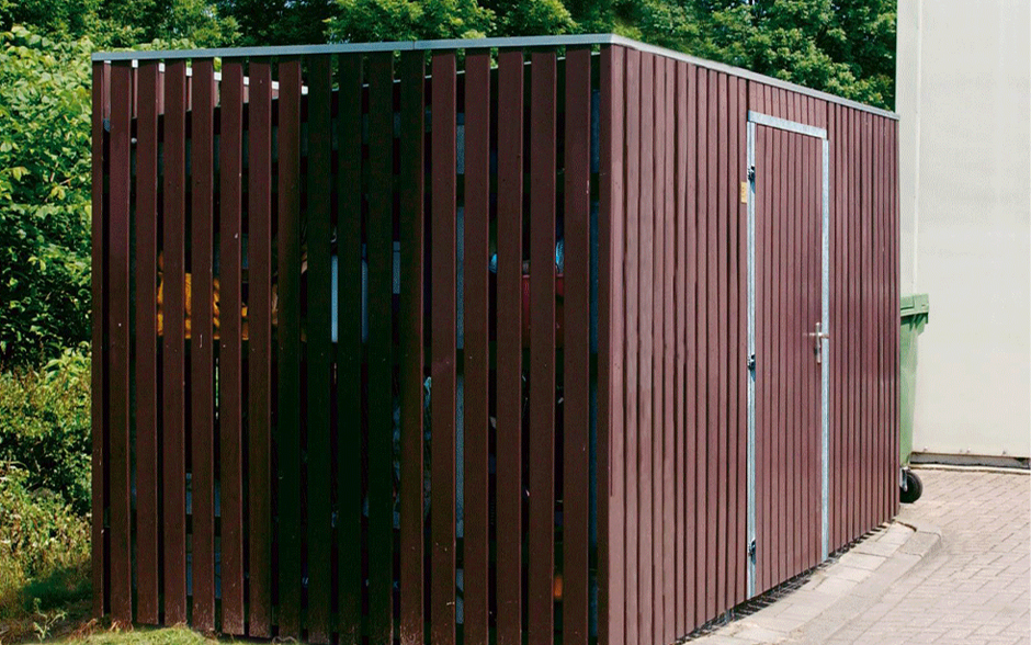 Deposito fietsenberging gesloten hout