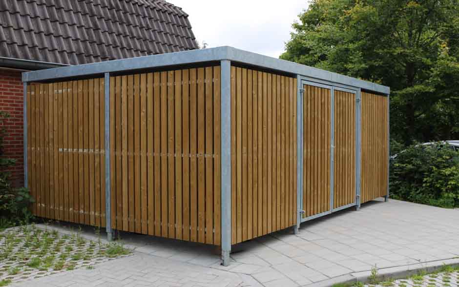 Paleto fietsenstalling gesloten hout